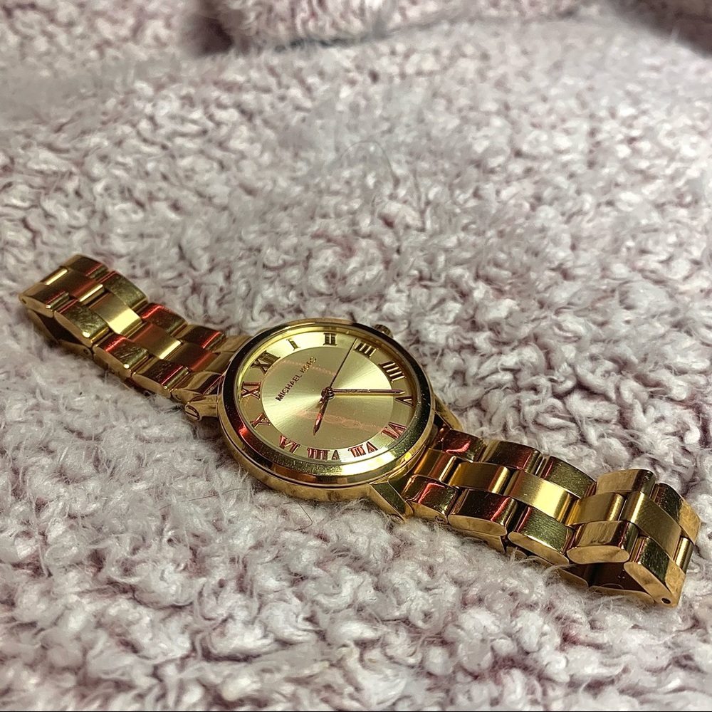 MichaelKors Slim Runway Gold Stainless Steel Watch